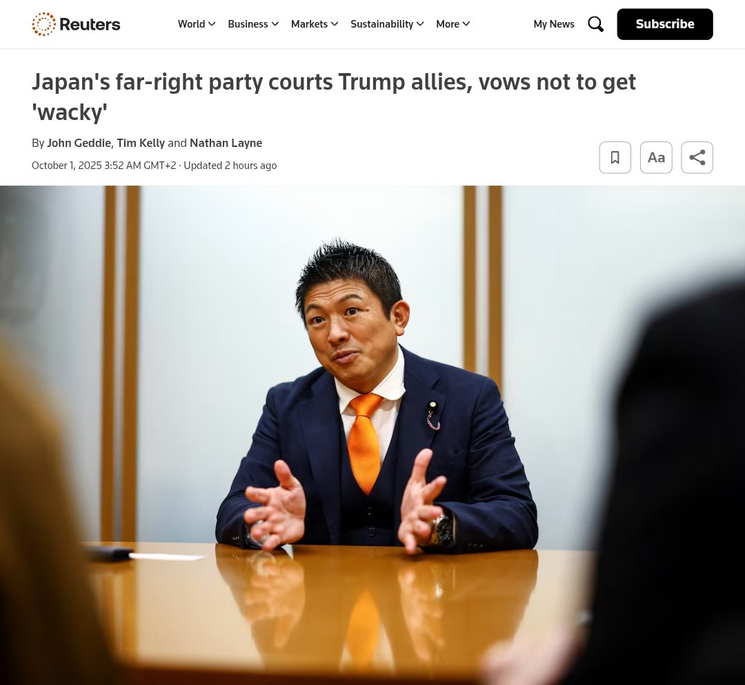 Japan’s Far-Right Sanseito Party Builds Ties with Trump Allies