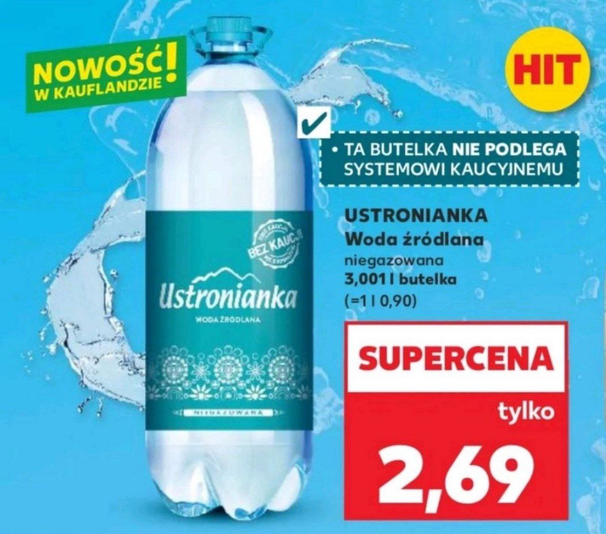 Kaufland sells water bottles just over deposit limit in Poland