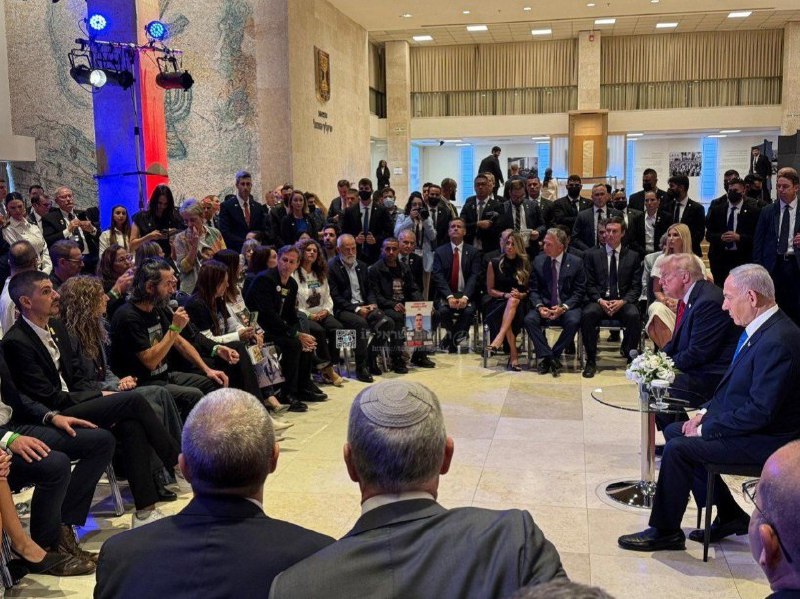 Trump and Netanyahu meet with families of Israeli hostages at Knesset