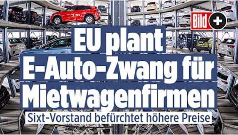 European Commission drafts bill requiring electric cars for large firms by 2030