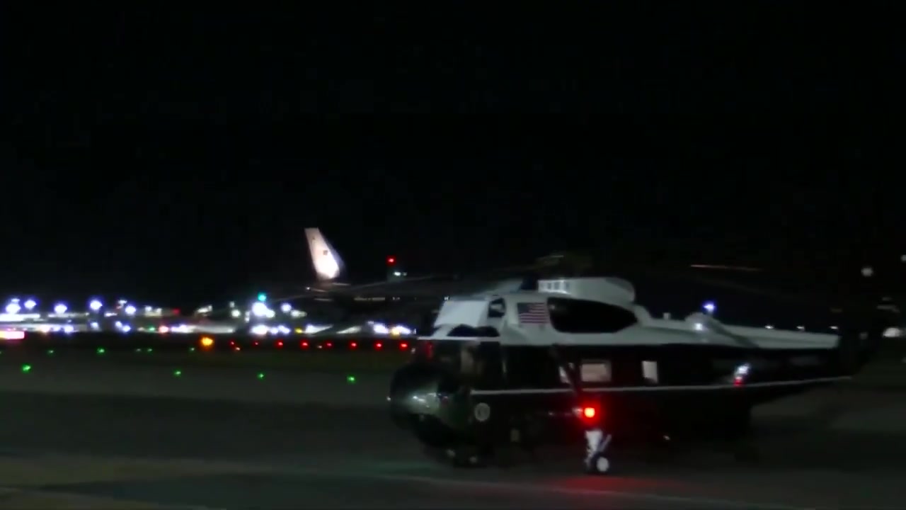 [Video] US President Donald Trump lands in the UK for second state visit