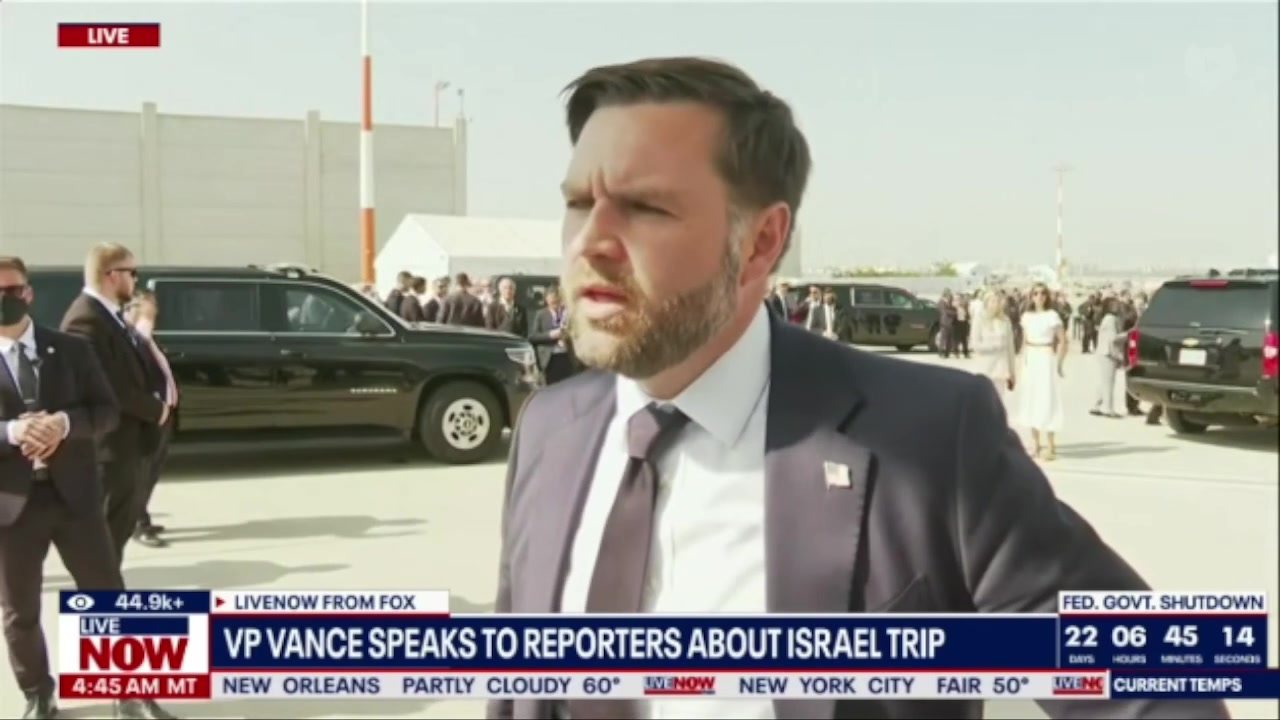 [Video] Vance: No American troops on ground, but supervising peace in Gaza