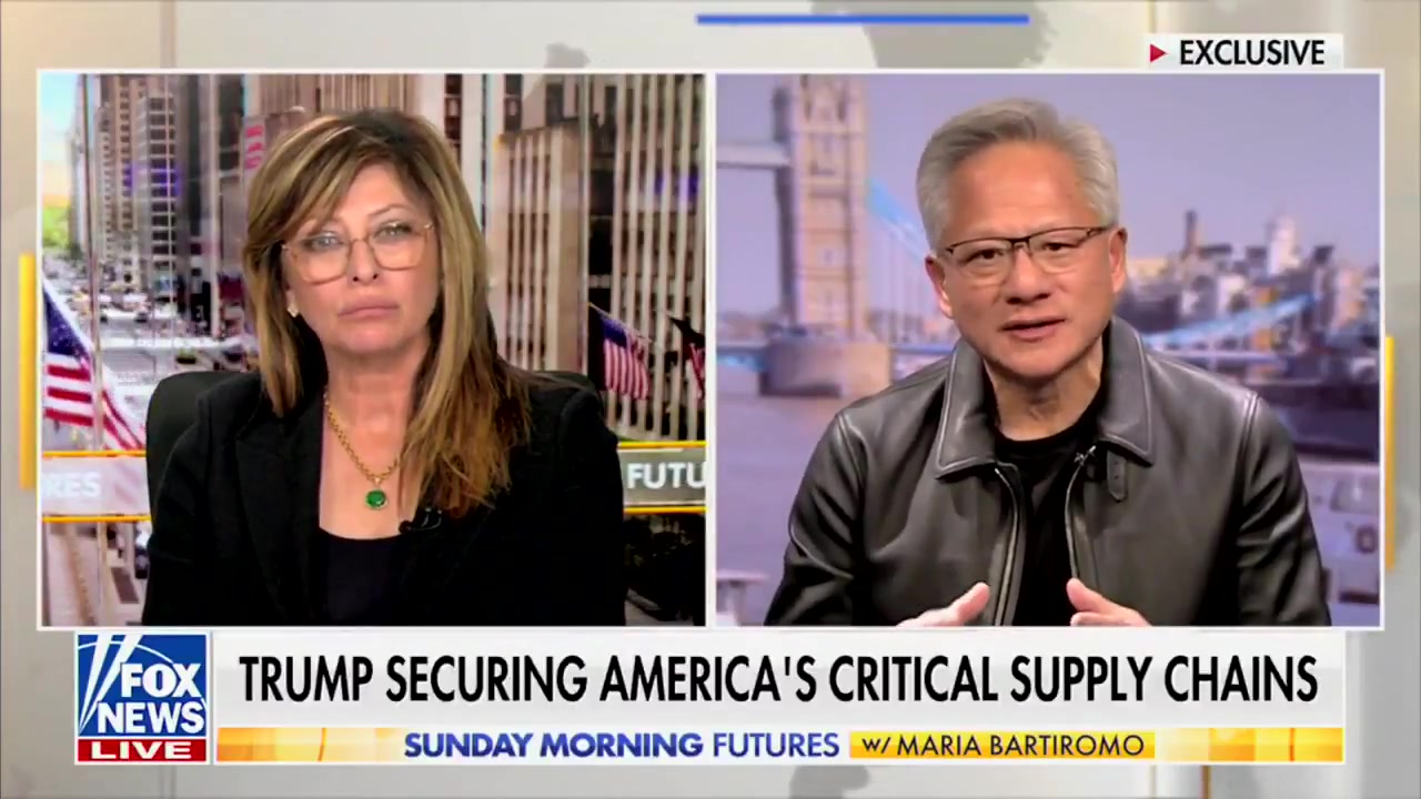 [Video] Nvidia CEO Jensen Huang announces plan to bring manufacturing back to U.S.