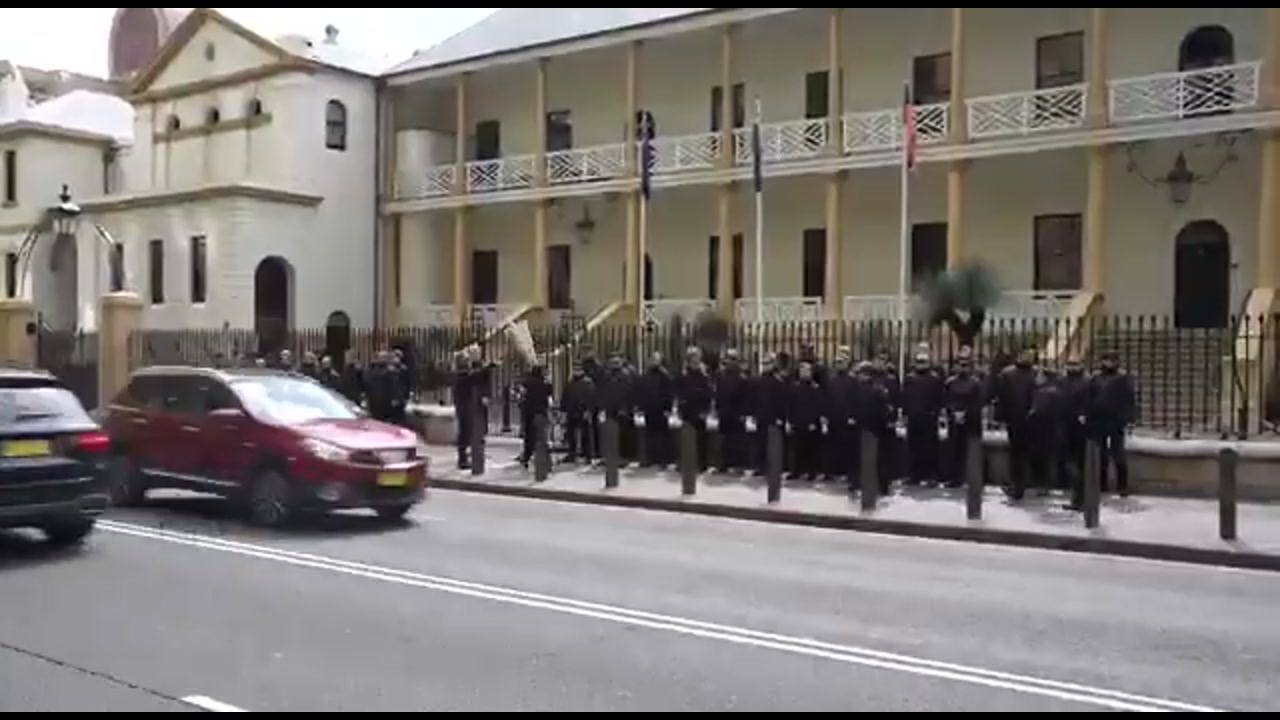 [Video] 70 members of National Socialist Network protest outside NSW parliament