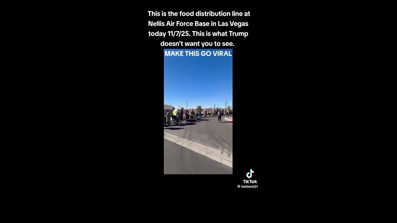 [Video] Servicemen at Nellis Air Force Base rely on food donations amid government shutdown