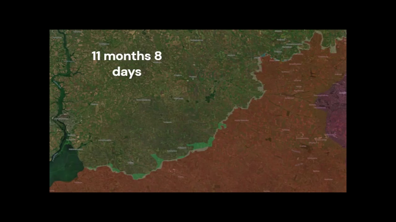 [Video] Map shows Russian gains in Ukraine from January to November 2025