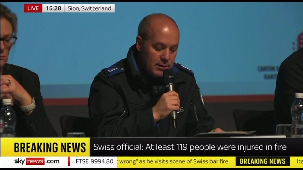 [Video] Fire at Valais bar leaves 40 dead and 119 hospitalized