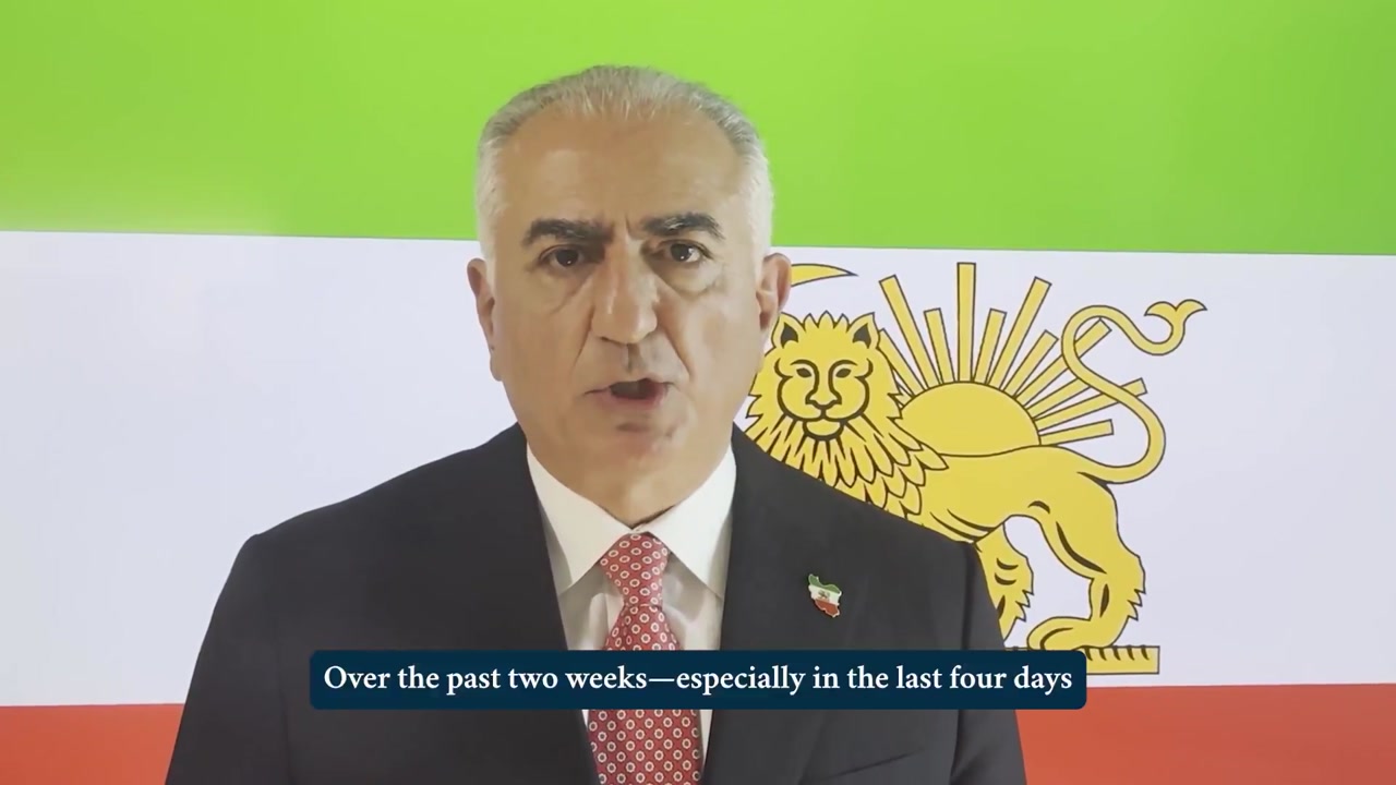 [Video] Iranian Crown Prince Reza Pahlavi announces new phase of national uprising